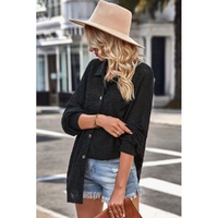 Azura Exchange Button Up Waffle Knit Casual Shirt - M thumbnail