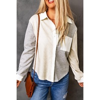 Azura Exchange Colorblock Knit Shirt with Contrast Trim - XL thumbnail