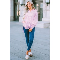 Azura Exchange Striped Boyfriend Shirt with Pocket - M thumbnail
