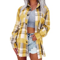 Azura Exchange Plaid Button Up Patch Pocket Shirt - S thumbnail