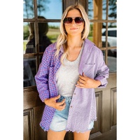 Azura Exchange Plaid Button Down Long Sleeve Shirt with Chest Pocket - L thumbnail