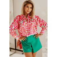 Azura Exchange Abstract Print Long Sleeve Buttoned Shirt - L thumbnail