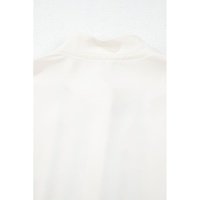 Beige Floral Embroidered Stand Neck Buttoned Shirt - M thumbnail