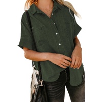 Azura Exchange Denim Shirt with Turn-down Collar - L thumbnail