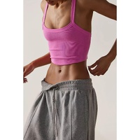 Bonbon Athletic Ribbed Cropped Cami Top - L thumbnail