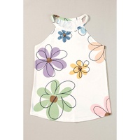 Beige Sweet Floral Tank Top - M thumbnail
