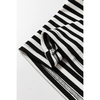 Black Stripe Colorblock Edge Round Neck Tank Top - XL thumbnail