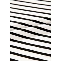 Black Stripe Chest Pocket Patch Round Neck Tank Top - L thumbnail