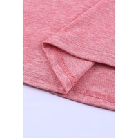 Pink Solid Color Crew Neck Tank Top - L thumbnail