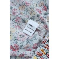 Multicolor Wrapped V Neck Floral Tank Crop Top - M thumbnail