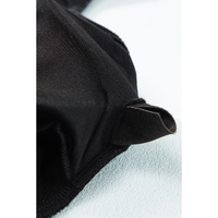 Black Ribbed Mineral Wash Racerback Cropped Tank Top - L thumbnail