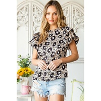 Azura Exchange Leopard Print Ruffled Blouse - S thumbnail