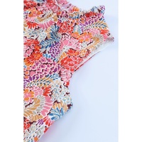 Multicolor Floral Print Relaxed Tank Top - 2XL thumbnail