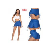 Blue Butt Lifting High Waist Yoga Shorts - M thumbnail
