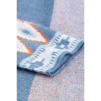 Azura Exchange Blue Aztec Print Open Front Knitted Cardigan - L thumbnail