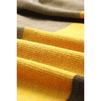 Open Front Pocketed Colorblock Cardigan - M thumbnail