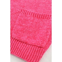 Rose Buttons Front Pocketed Sweater Cardigan - L thumbnail