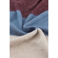 Azura Exchange Multicolor Colorblock Open Front Long Knit Cardigan - S thumbnail