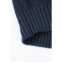 Dark Blue Dew Shoulder Juliette Knitted Sweater - S thumbnail