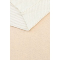 Azura Exchange Beige Ribbed Long Sleeve Surplice Crop Sweater - L thumbnail