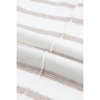 Cowl Neck Striped Print Drop Shoulder Sweater - L thumbnail