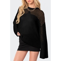 Black Seeing Stars Oversized Sweater - L thumbnail