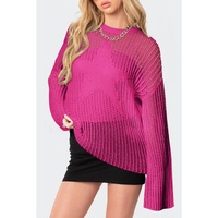 Rose Seeing Stars Oversized Sweater - S thumbnail