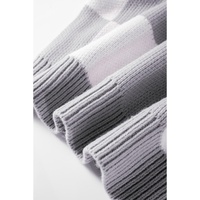 Gray Checkered Bishop Sleeve Sweater - L thumbnail