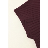 Mineral Red Patch Pocket Ribbed Knit Short Sleeve Sweater - L thumbnail