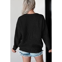Black Hello Pumpkin Graphic Sweater - M thumbnail
