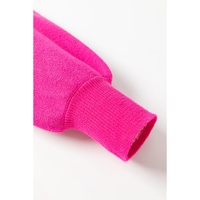 Rose Red YEEHAW Cowboy Hat Drop Shoulder Oversized Sweater - L thumbnail