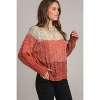 Multicolour Colorful Confetti Wool Ball Knitted Sweater - S thumbnail