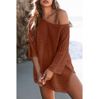 Azura Exchange Textured Knit Drop Shoulder Tee - S thumbnail