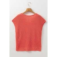 Flamingo Solid Textured Knitted Notch V Neck Sweater T Shirt - XL thumbnail