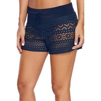 Blue Lace Shorts Attached Swim Bottom - S thumbnail