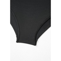 Black Scalloped Trim Beach Shorts - S thumbnail