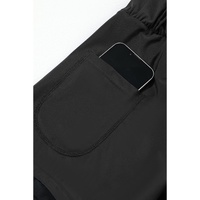 Black Pocketed Wide Waistband Swim Shorts - S thumbnail