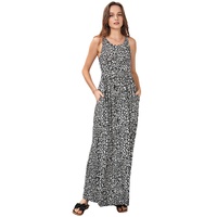 Azura Exchange Gray Leopard Print Pocketed Sleeveless Maxi Dress - L thumbnail