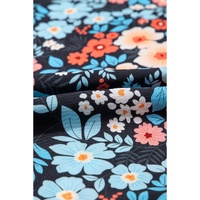 Sky Blue Floral Knotted Back Square Neck Maxi Dress - S thumbnail