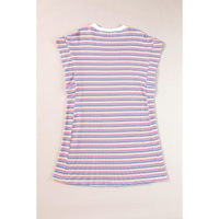 Pink Stripe Crew Neck T Shirt Dress - XL thumbnail
