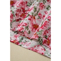 Pink Floral Lace Tied Strap Empire Waist Maxi Dress - XL thumbnail