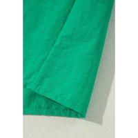 Bright Green Embroidered Ruffled Trim 3/4 Sleeve V Neck Mini Dress - XL thumbnail