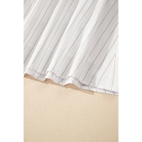 Beige Stripe Spaghetti Strap Pocketed High Waist Maxi Dress - L thumbnail