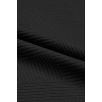 Black Textured Loose Fit T Shirt and Drawstring Pants Set - S thumbnail