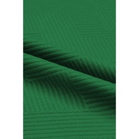 Dark Green Textured Loose Fit T Shirt and Drawstring Pants Set - M thumbnail
