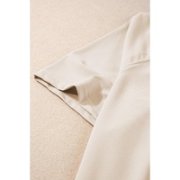 White Raw Hem Loose Tee and Wide Leg Pants Set - XL thumbnail