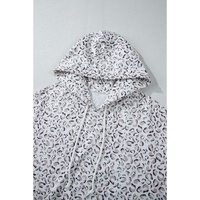 White Classic Leopard Hoodie and Shorts Set - S thumbnail