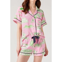 Pink Holiday Resort Short 2pcs Pajama Set - XL thumbnail