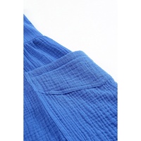 Azura Exchange Blue Textured Knotted Straps High Waist Wide Leg Romper - XL thumbnail