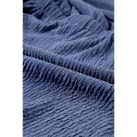 Bluing Knot Back High Neck Crinkle Textured Romper - L thumbnail